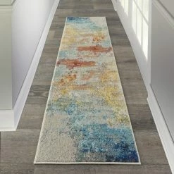 Cheap ✔️ Nourison Celestial Colorful Contemporary Abstract Area Rug 🔥