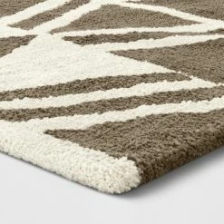Flash Sale ๐ Microplush Geo Knitted Area Rug - Project 62 Charcoal/cream ๐ฅฐ