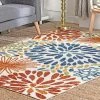 Coupon 👏 nuLOOM Indoor/Outdoor Transitional Floret Area Rug 🧨