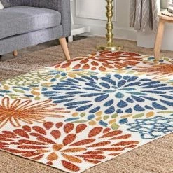 Coupon 👏 nuLOOM Indoor/Outdoor Transitional Floret Area Rug 🧨