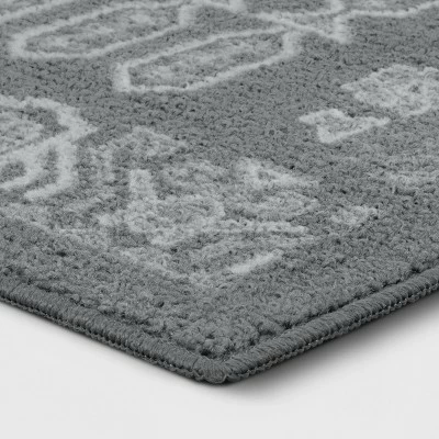 Best deal 🎉 Two Rows of Diamonds Charcoal Gray - Threshold™ 👏 - Image 2