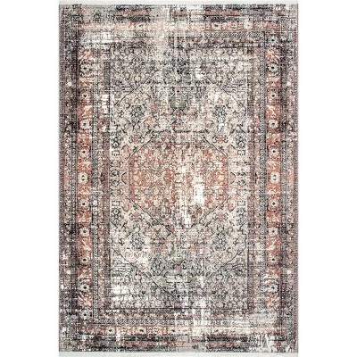 Wholesale π nuLOOM Charvi Distressed Medallion Fringe Area Rug π - Image 16