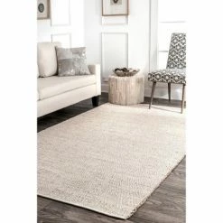 Deals 🥰 nuLOOM Handwoven Solid Elfriede Area Rug ❤️