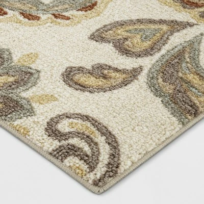 New π 2'x7' Runner Floral Paisley Rug Beige - Threshold™ π₯