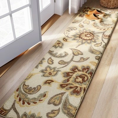 New π 2'x7' Runner Floral Paisley Rug Beige - Threshold™ π₯ - Image 2