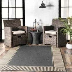 Budget 🔔 nuLOOM Asha Simple Border Indoor/Outdoor Area Rug 🛒