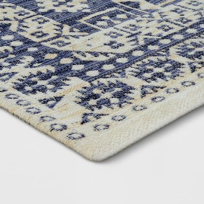 Cheapest 🎉 Blue Jacquard Woven Rug - Threshold 🥰