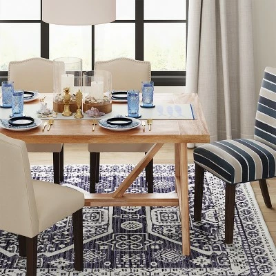 Cheapest 🎉 Blue Jacquard Woven Rug - Threshold 🥰 - Image 3