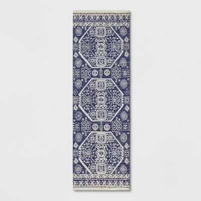 Cheapest 🎉 Blue Jacquard Woven Rug - Threshold 🥰 - Image 5