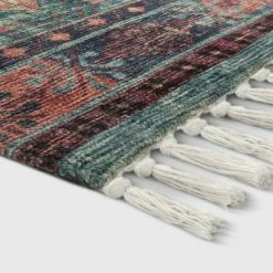 Flash Sale 😀 Spartea Distressed Persian Digital Print Woven Rug - Opalhouse™ Green 👏