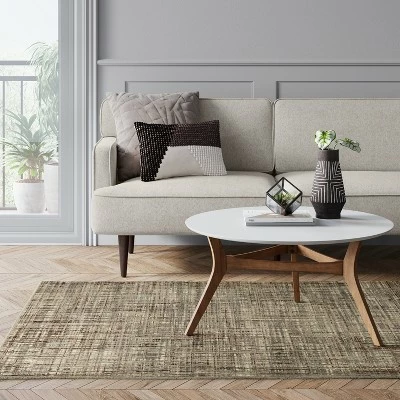 Best Sale β Woven Gridlines with Thin Stripe Rug - Project 62 Beige β - Image 2