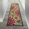 Best reviews of 👍 Aloha ALH20 Grey/Multi Area Rug Indoor-outdoor Contemporary Floral By Nourison Red/Multi 2'3" x 8' 👏