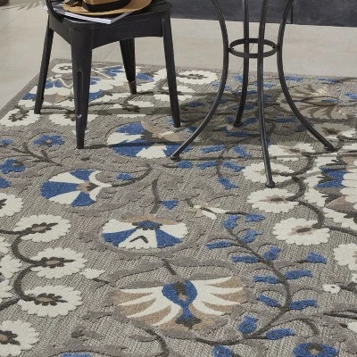 Best reviews of 👍 Aloha ALH20 Grey/Multi Area Rug Indoor-outdoor Contemporary Floral By Nourison Red/Multi 2'3" x 8' 👏 - Image 10