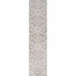 Brand new 🥰 JONATHAN Y Sumak High-Low Pile Neutral Diamond Kilim Indoor/Outdoor Area Rug - JONATHAN Y 👍