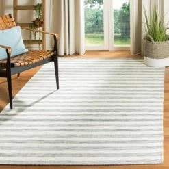 Cheapest ⭐ Roland Dhurrie Stripe Area Rug - Safavieh Gray/ivory 🎉