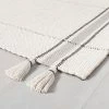 Best Pirce 🎁 Hearth & Hand With Magnolia Simple Border Stripe with Corner Tassel Rug White/Gray - Hearth & Hand™ with Magnolia 🧨