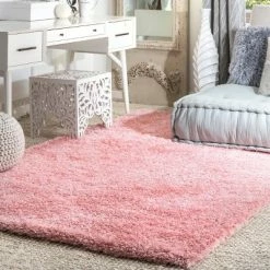 Best reviews of 🛒 Gynel Cloudy Shag Rug - nuLOOM Baby Pink 🔔