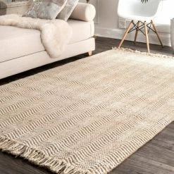Best Pirce 😀 Hand Woven Don Jute with fringe Rug - nuLOOM ✨