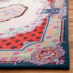 Budget 🎁 Darlene Medallion Tufted Area Rug - Safavieh Blue/pink 🔔