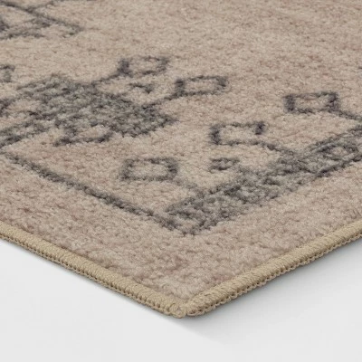Cheapest 🎉 3'x5' Distressed Center Motif Rug Beige - Threshold™ 🌟 - Image 2