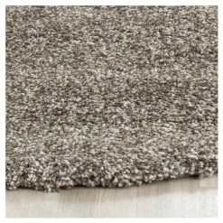 Best Sale 🎁 Gray Solid Shag/Flokati Loomed Round Area Rug - (7' Round) - Safavieh ❤️