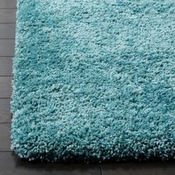 Wholesale ๐ Aqua Blue Solid Shag/Flokati Loomed Area Rug - (5'1"X8') - Safavieh ๐