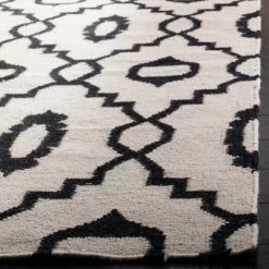 Promo 💯 Mona Dhurry Rug - Ivory/Black - (6'x6' Square) - Safavieh 👍