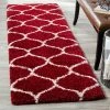 Best deal 🔔 2'3"x12' Loomed Quatrefoil Design Runner Rug Red - Safavieh 👏