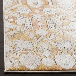 Best reviews of ✔️ Gold/Beige Medallion Loomed Area Rug 5'1"X7'6" - Safavieh 🎁