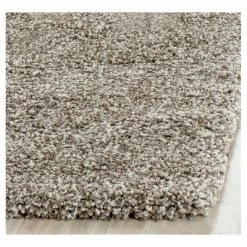 Brand new 🛒 10'x14' Shag/Flokati Loomed Area Rug Gray Solid - Safavieh ⌛