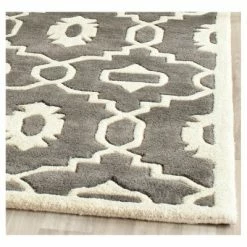 New 🎁 Grace Geometric Tufted Area Rug - Safavieh Dark Gray/ivory ❤️