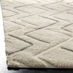 Wholesale 🌟 Cream/Gray Geometric Loomed Area Rug 5'1"x7'6" - Safavieh 👏