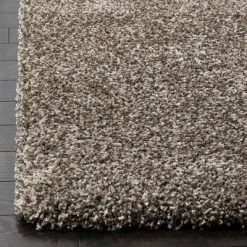 Promo 🎉 Gray Solid Shag/Flokati Loomed Runner - (2'x12') - Safavieh ✔️