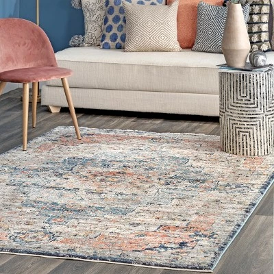 Best deal ⭐ nuLOOM Sawyer Flourishing Medallion Area Rug 🥰 - Image 11